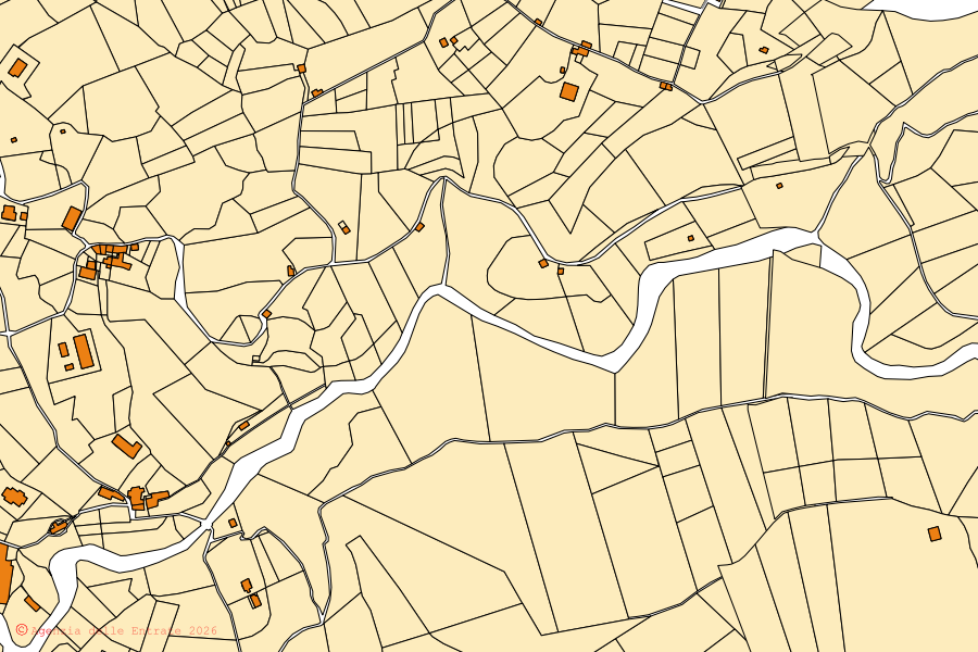 Mappa catastale del centro di Abbadia Lariana: particelle e fabbricati, cartografia Agenzia delle Entrate