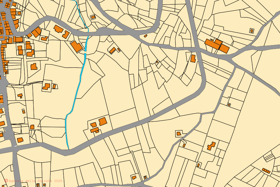 Mappa catastale del centro di Acquaviva Collecroce: particelle e fabbricati, cartografia Agenzia delle Entrate