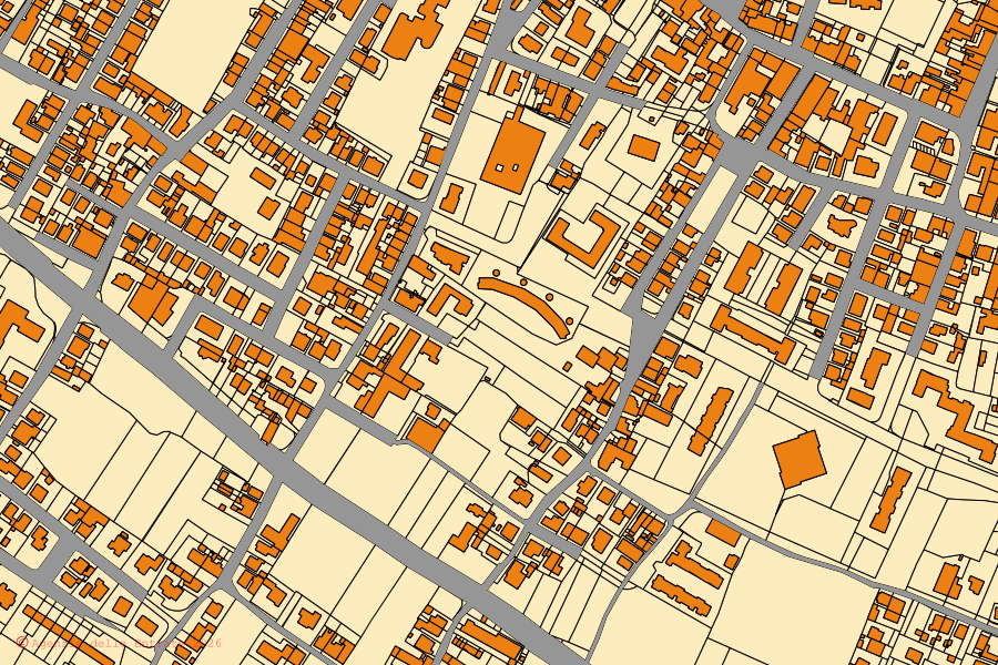 Mappa catastale del centro di Agliana: particelle e fabbricati, cartografia Agenzia delle Entrate