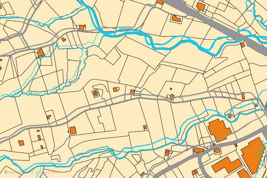 Mappa catastale del centro di Agnosine: particelle e fabbricati, cartografia Agenzia delle Entrate
