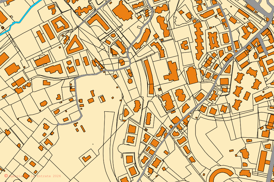 Mappa catastale del centro di Albano Laziale: particelle e fabbricati, cartografia Agenzia delle Entrate