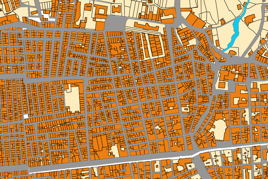 Mappa catastale del centro di Alcamo: particelle e fabbricati, cartografia Agenzia delle Entrate