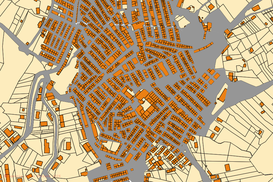 Mappa catastale del centro di Alia: particelle e fabbricati, cartografia Agenzia delle Entrate