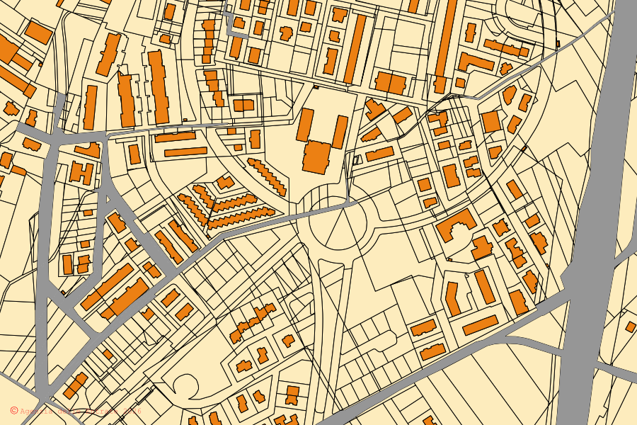 Mappa catastale del centro di Altamura: particelle e fabbricati, cartografia Agenzia delle Entrate