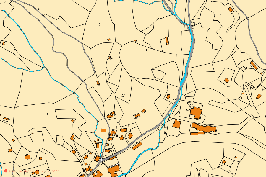Mappa catastale del centro di Altare: particelle e fabbricati, cartografia Agenzia delle Entrate