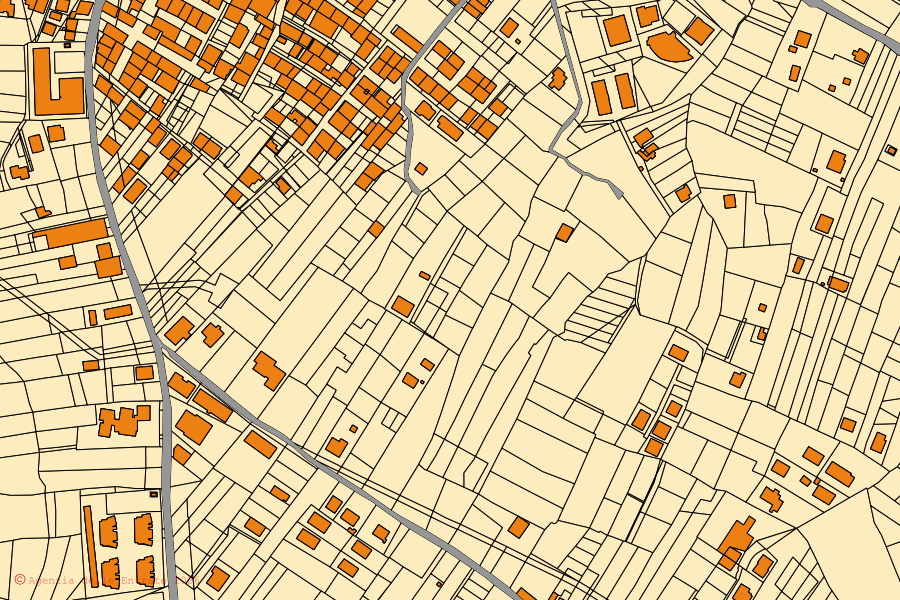 Mappa catastale del centro di Altavilla Milicia: particelle e fabbricati, cartografia Agenzia delle Entrate