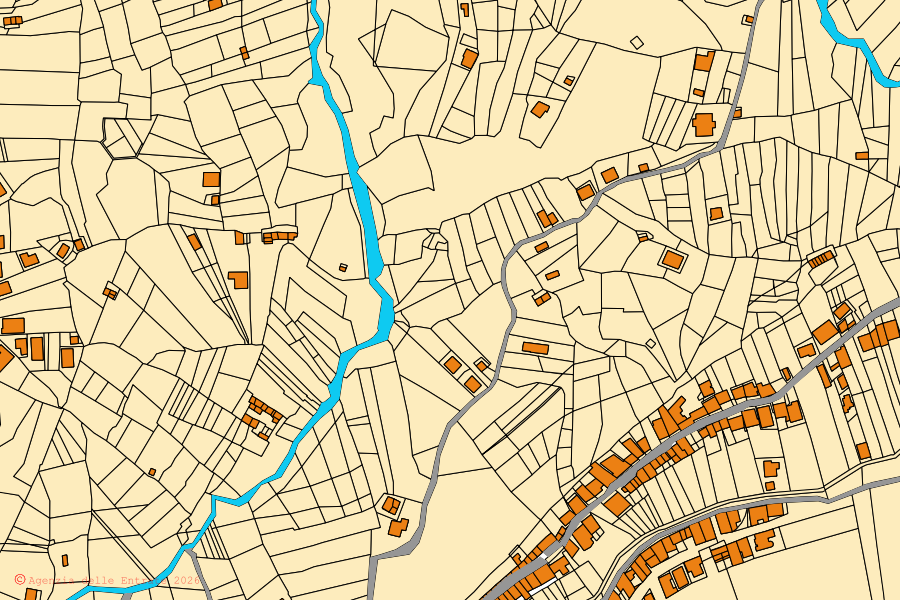 Mappa catastale del centro di Altofonte: particelle e fabbricati, cartografia Agenzia delle Entrate