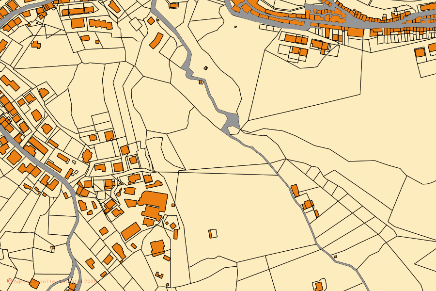 Mappa catastale del centro di Altomonte: particelle e fabbricati, cartografia Agenzia delle Entrate