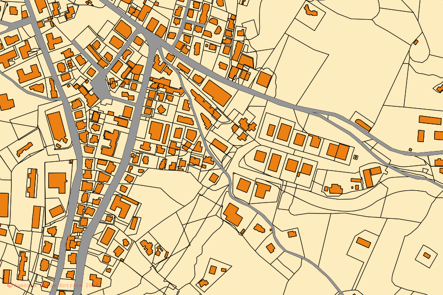 Mappa catastale del centro di Amelia: particelle e fabbricati, cartografia Agenzia delle Entrate