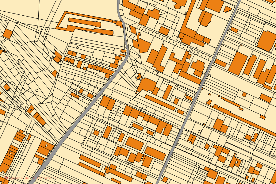 Mappa catastale del centro di Andria: particelle e fabbricati, cartografia Agenzia delle Entrate