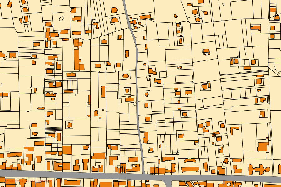 Mappa catastale del centro di Angri: particelle e fabbricati, cartografia Agenzia delle Entrate