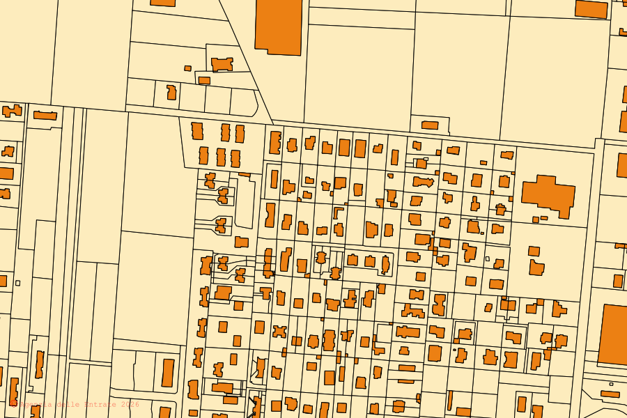 Mappa catastale del centro di Anzio: particelle e fabbricati, cartografia Agenzia delle Entrate