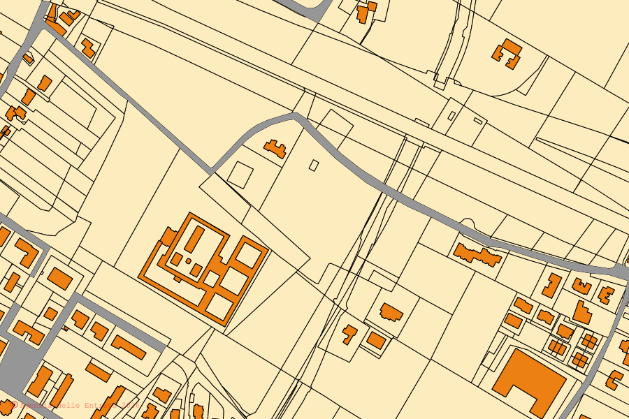 Mappa catastale del centro di Anzola dell'Emilia: particelle e fabbricati, cartografia Agenzia delle Entrate