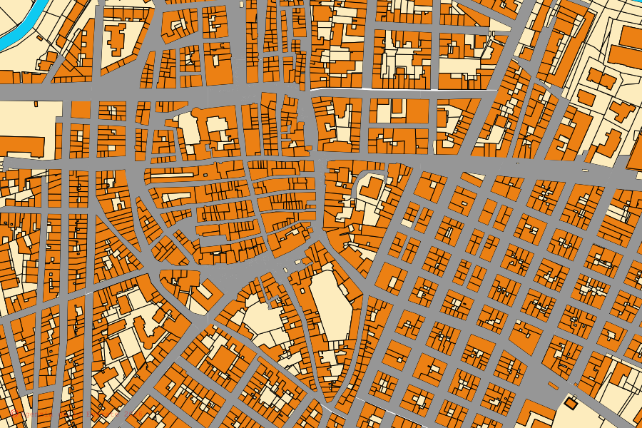 Mappa catastale del centro di Apricena: particelle e fabbricati, cartografia Agenzia delle Entrate