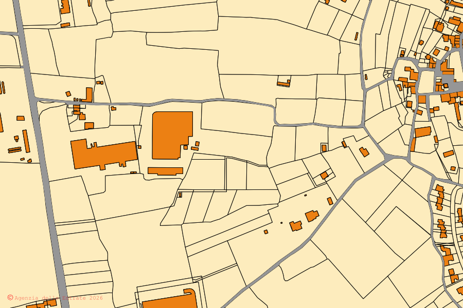 Mappa catastale del centro di Arezzo: particelle e fabbricati, cartografia Agenzia delle Entrate