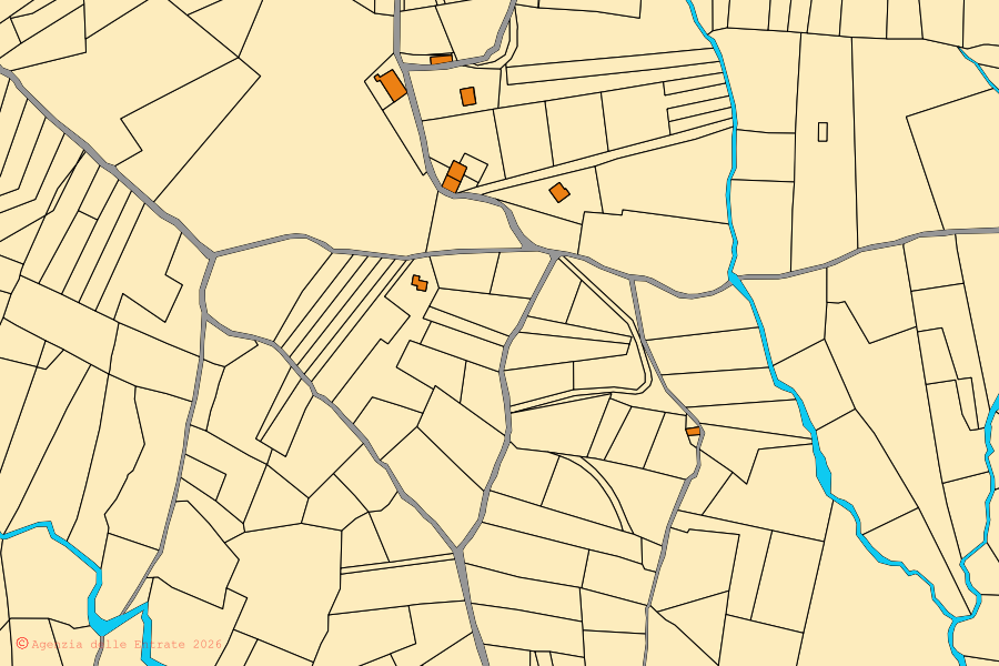 Mappa catastale del centro di Arpaise: particelle e fabbricati, cartografia Agenzia delle Entrate