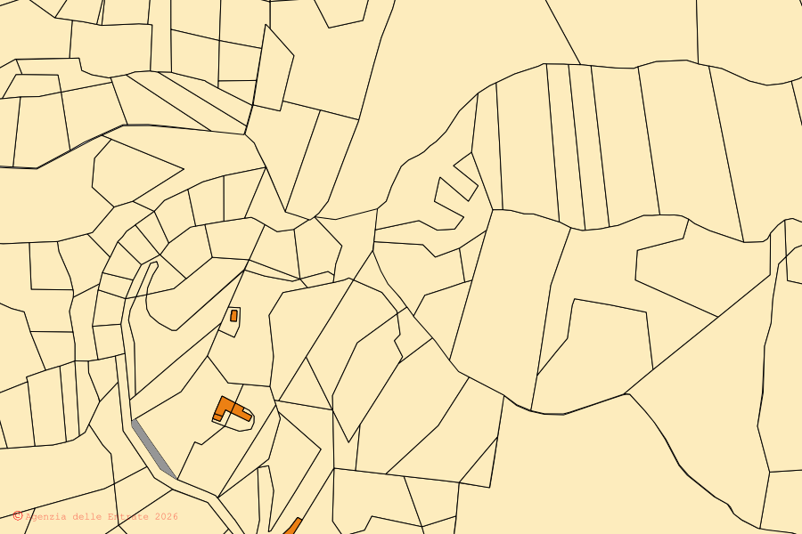 Mappa catastale del centro di Asti: particelle e fabbricati, cartografia Agenzia delle Entrate
