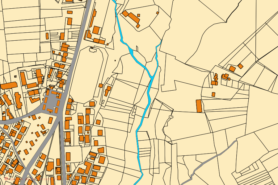Mappa catastale del centro di Atella: particelle e fabbricati, cartografia Agenzia delle Entrate