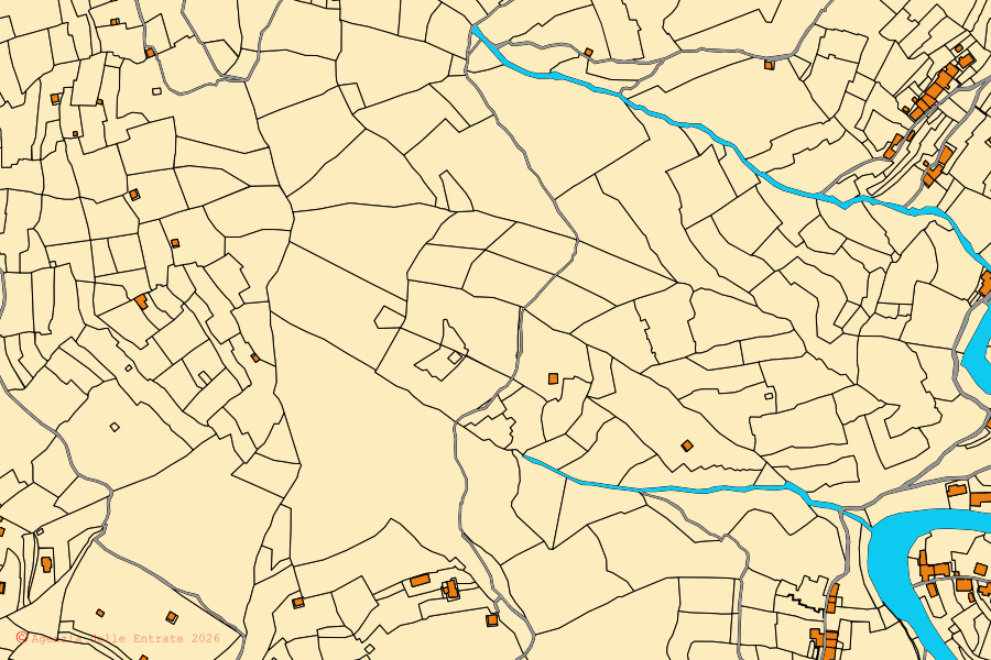 Mappa catastale del centro di Avegno: particelle e fabbricati, cartografia Agenzia delle Entrate