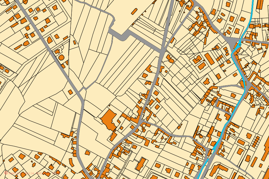 Mappa catastale del centro di Aviano: particelle e fabbricati, cartografia Agenzia delle Entrate