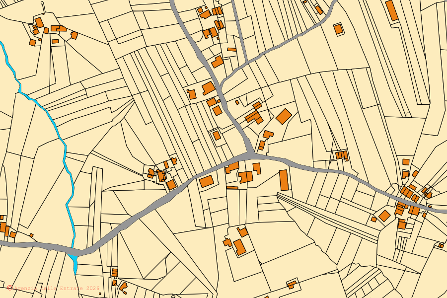 Mappa catastale del centro di Baranello: particelle e fabbricati, cartografia Agenzia delle Entrate