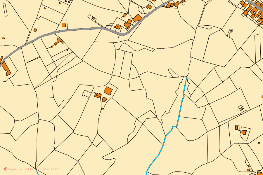 Mappa catastale del centro di Barberino Tavarnelle: particelle e fabbricati, cartografia Agenzia delle Entrate