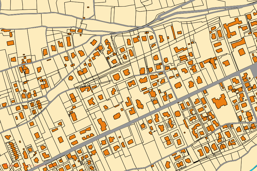 Mappa catastale del centro di Barga: particelle e fabbricati, cartografia Agenzia delle Entrate