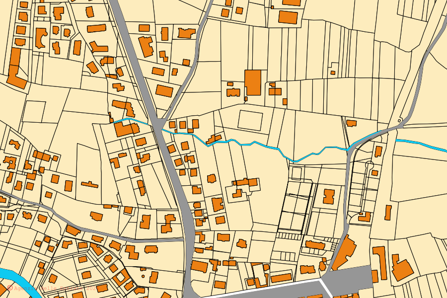 Mappa catastale del centro di Barge: particelle e fabbricati, cartografia Agenzia delle Entrate