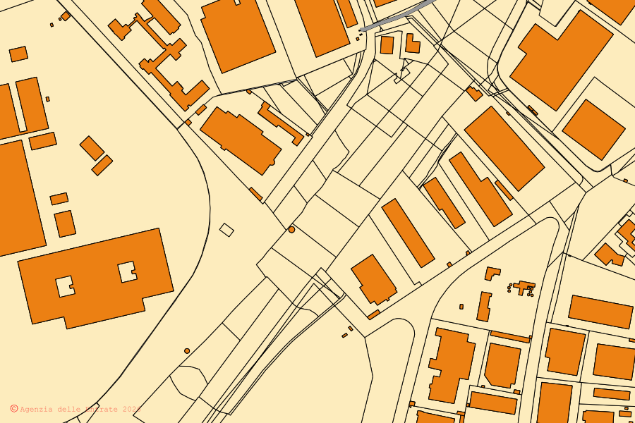 Mappa catastale del centro di Bari: particelle e fabbricati, cartografia Agenzia delle Entrate