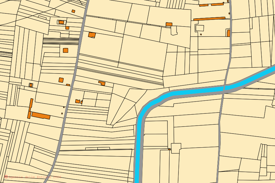 Mappa catastale del centro di Barletta: particelle e fabbricati, cartografia Agenzia delle Entrate