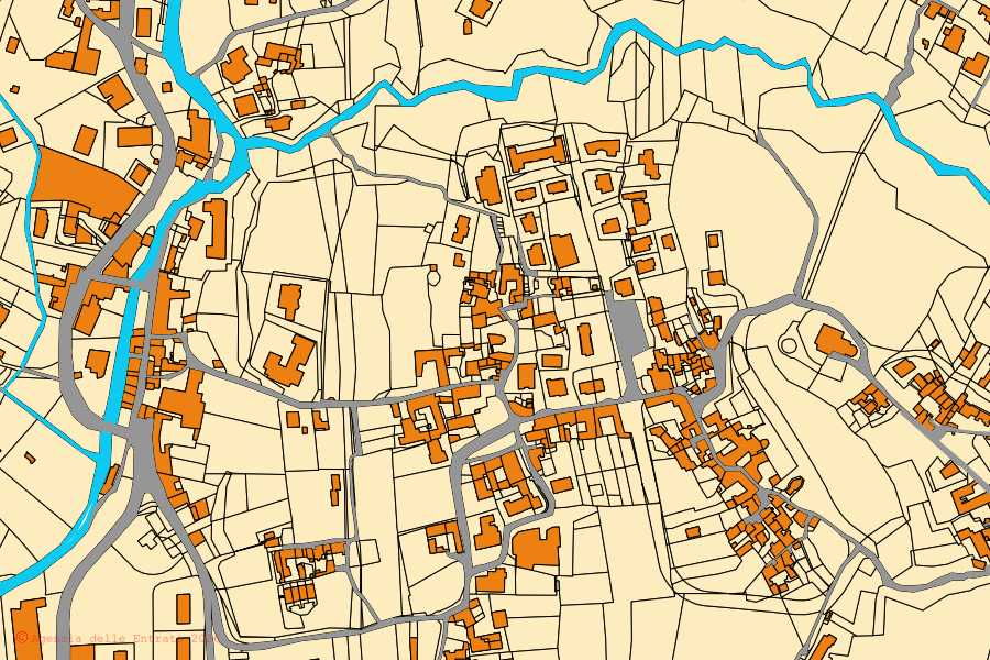 Mappa catastale del centro di Baronissi: particelle e fabbricati, cartografia Agenzia delle Entrate