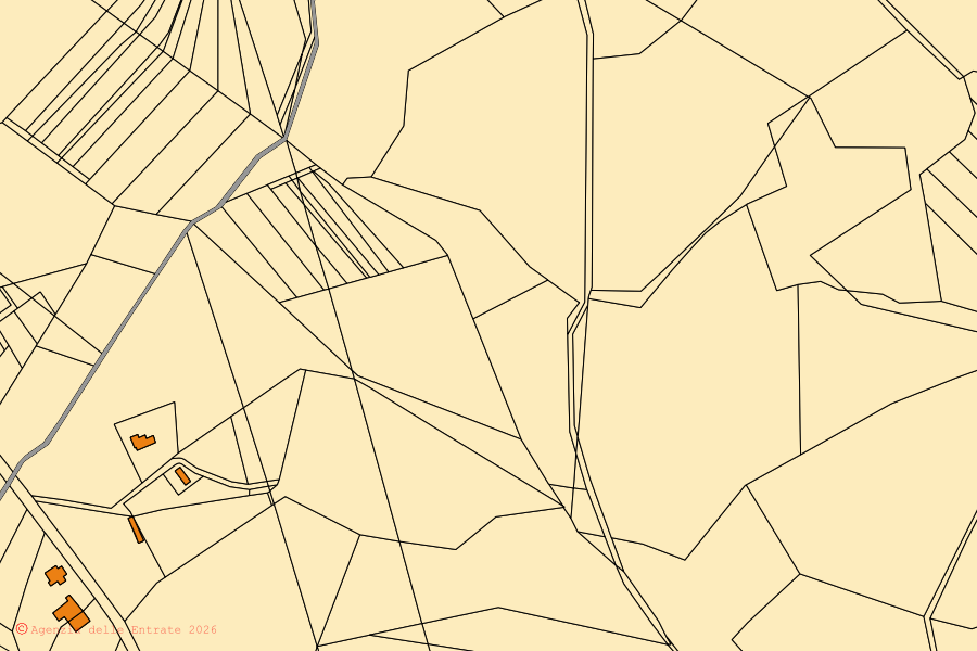 Mappa catastale del centro di Belcastro: particelle e fabbricati, cartografia Agenzia delle Entrate