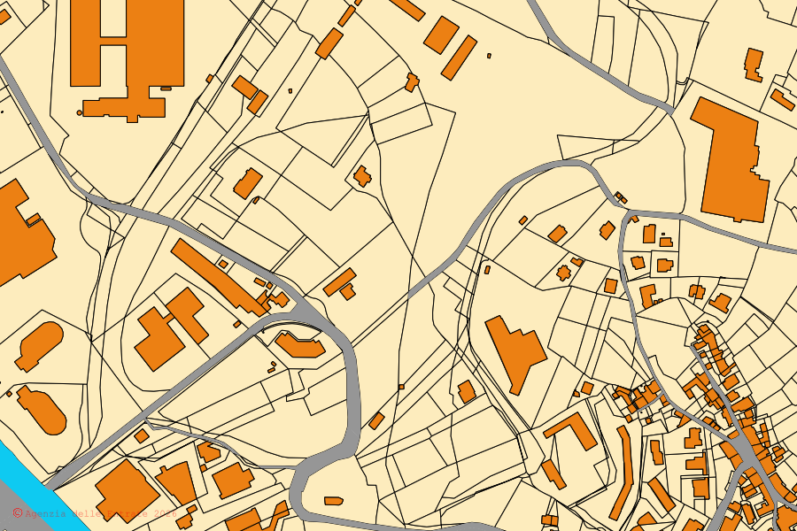 Mappa catastale del centro di Belforte Monferrato: particelle e fabbricati, cartografia Agenzia delle Entrate