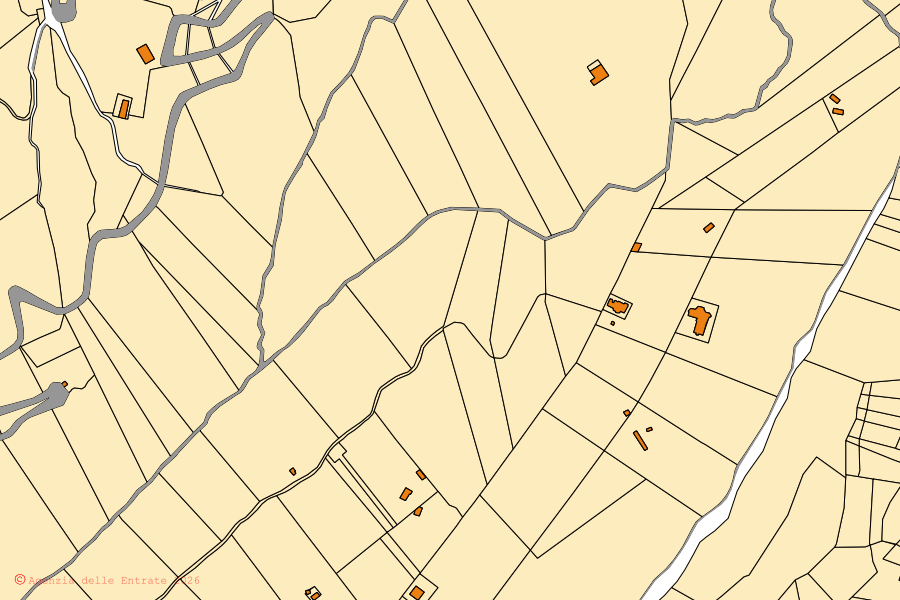 Mappa catastale del centro di Bellagio: particelle e fabbricati, cartografia Agenzia delle Entrate