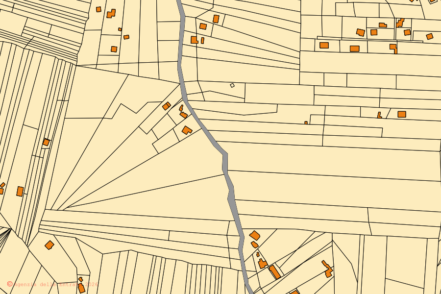 Mappa catastale del centro di Belmonte Mezzagno: particelle e fabbricati, cartografia Agenzia delle Entrate