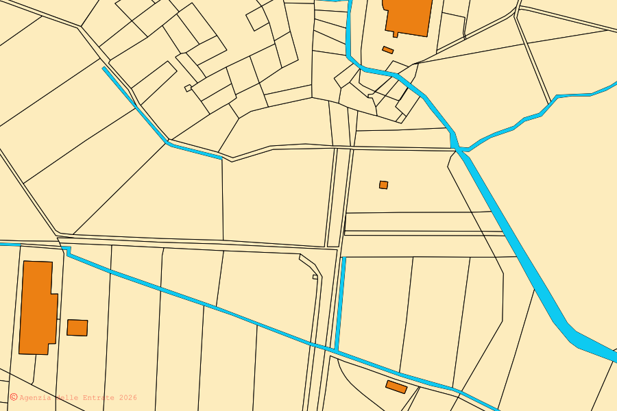 Mappa catastale del centro di Belvedere di Spinello: particelle e fabbricati, cartografia Agenzia delle Entrate