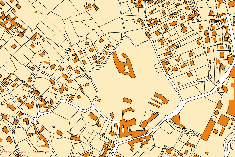 Mappa catastale del centro di Besozzo: particelle e fabbricati, cartografia Agenzia delle Entrate
