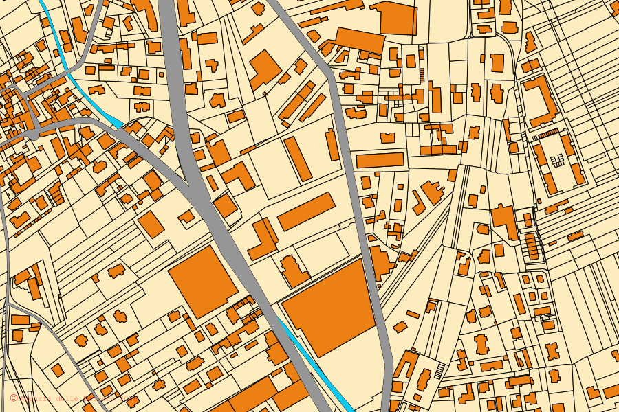 Mappa catastale del centro di Borgomanero: particelle e fabbricati, cartografia Agenzia delle Entrate
