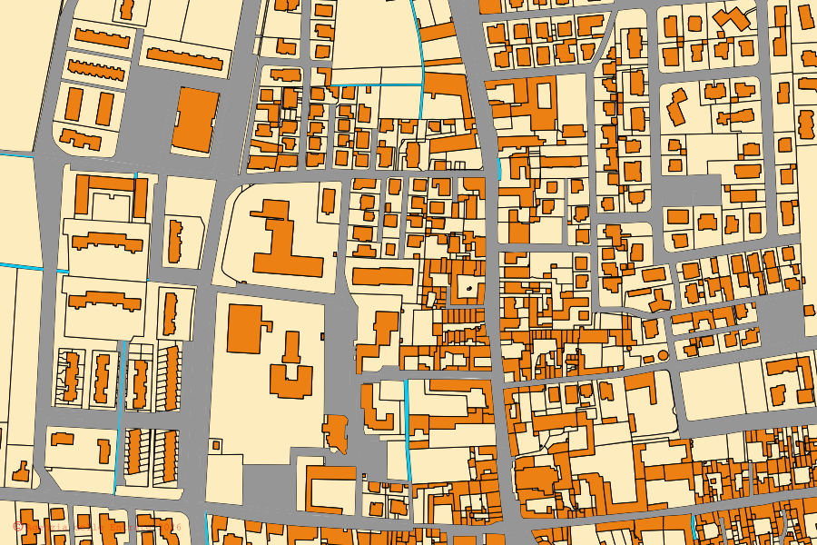 Mappa catastale del centro di Borgosatollo: particelle e fabbricati, cartografia Agenzia delle Entrate