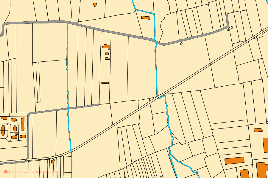 Mappa catastale del centro di Borriana: particelle e fabbricati, cartografia Agenzia delle Entrate