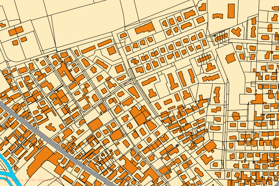 Mappa catastale del centro di Bovolone: particelle e fabbricati, cartografia Agenzia delle Entrate