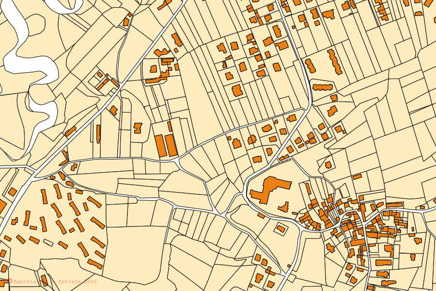 Mappa catastale del centro di Brebbia: particelle e fabbricati, cartografia Agenzia delle Entrate
