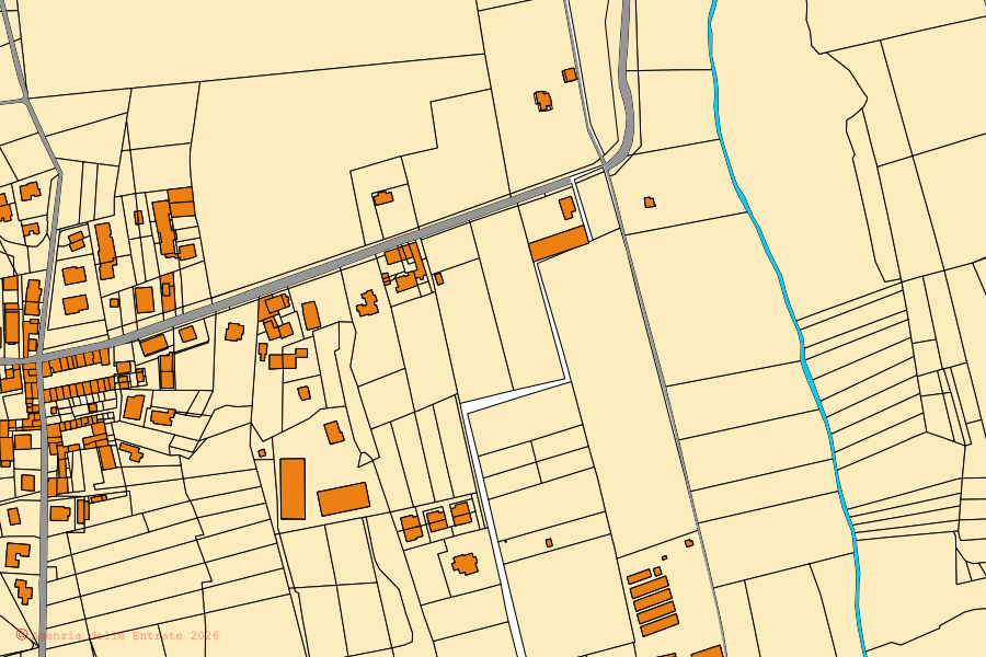 Mappa catastale del centro di Brenna: particelle e fabbricati, cartografia Agenzia delle Entrate