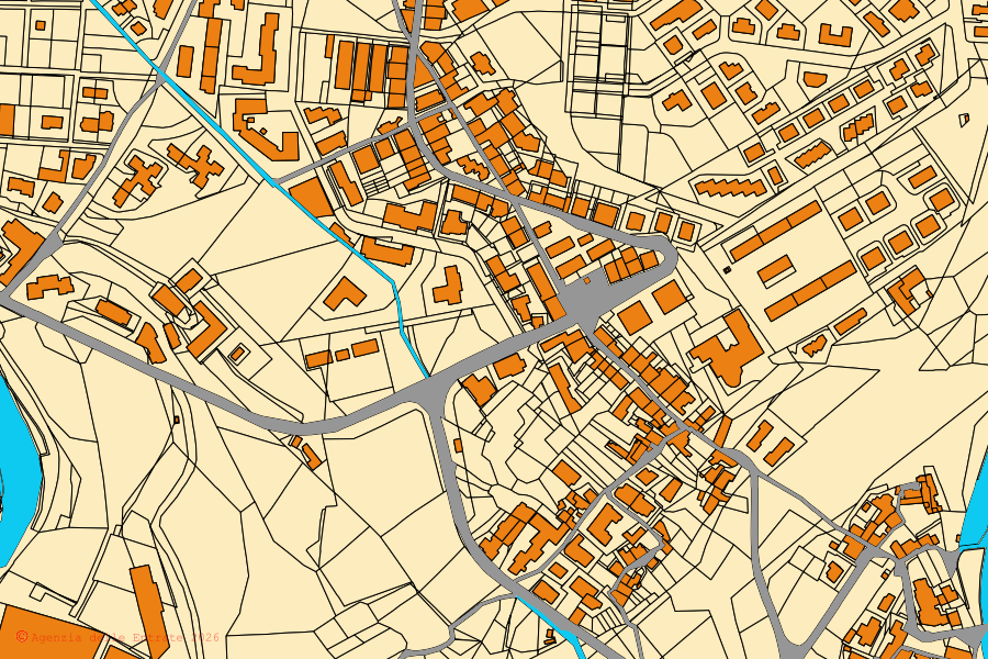 Mappa catastale del centro di Brolo: particelle e fabbricati, cartografia Agenzia delle Entrate