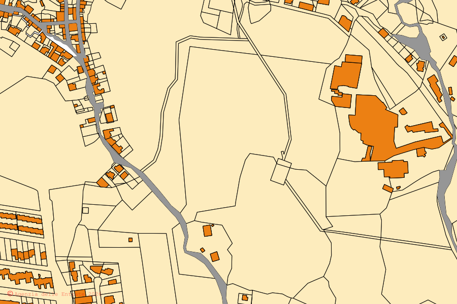 Mappa catastale del centro di Buddusò: particelle e fabbricati, cartografia Agenzia delle Entrate