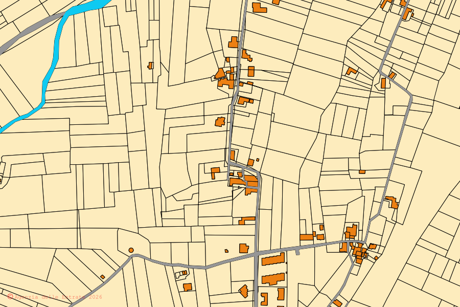 Mappa catastale del centro di Buseto Palizzolo: particelle e fabbricati, cartografia Agenzia delle Entrate