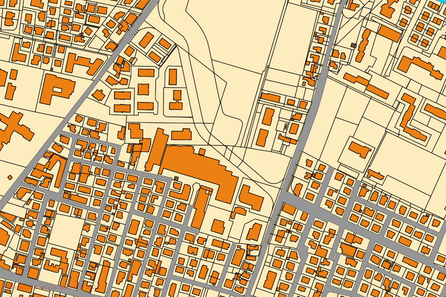 Mappa catastale del centro di Cadoneghe: particelle e fabbricati, cartografia Agenzia delle Entrate