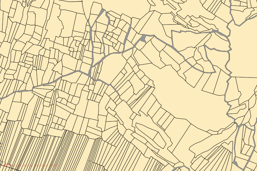 Mappa catastale del centro di Calascio: particelle e fabbricati, cartografia Agenzia delle Entrate