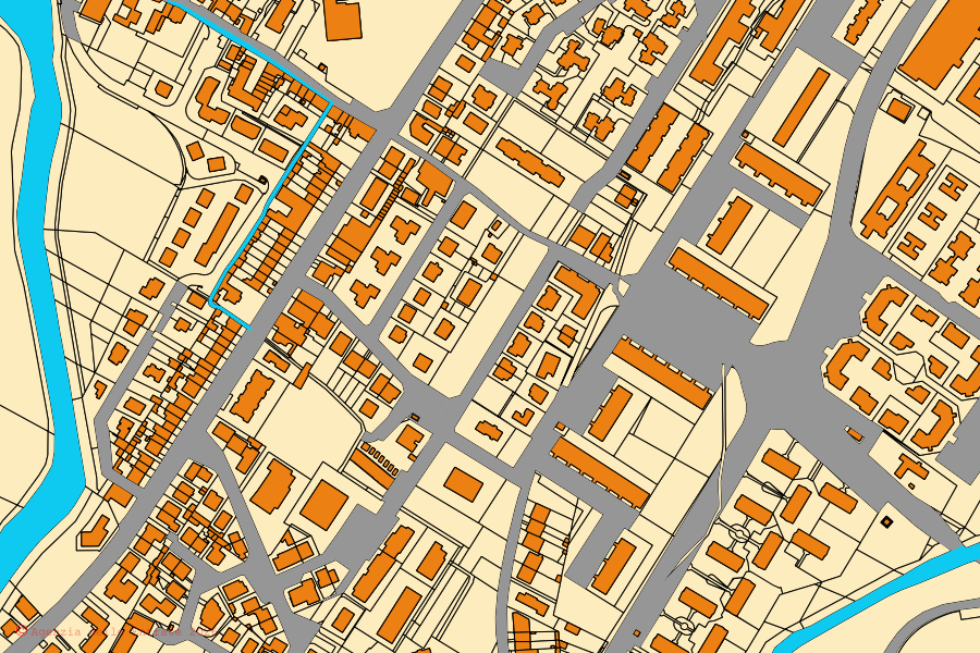 Mappa catastale del centro di Calenzano: particelle e fabbricati, cartografia Agenzia delle Entrate