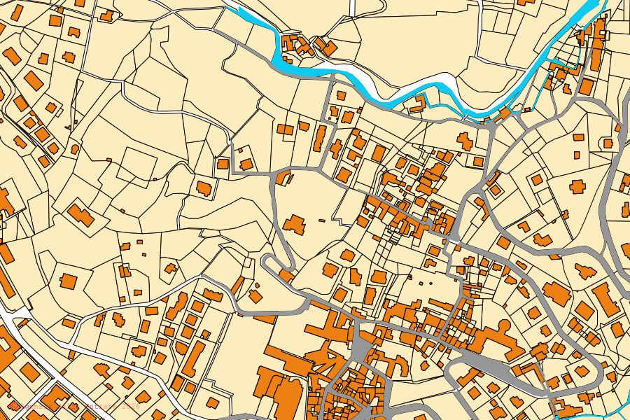 Mappa catastale del centro di Calolziocorte: particelle e fabbricati, cartografia Agenzia delle Entrate
